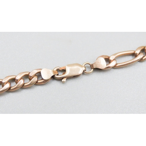 130 - 9 Carat Yellow Gold Figaro Link Chain Necklace 60cm Long