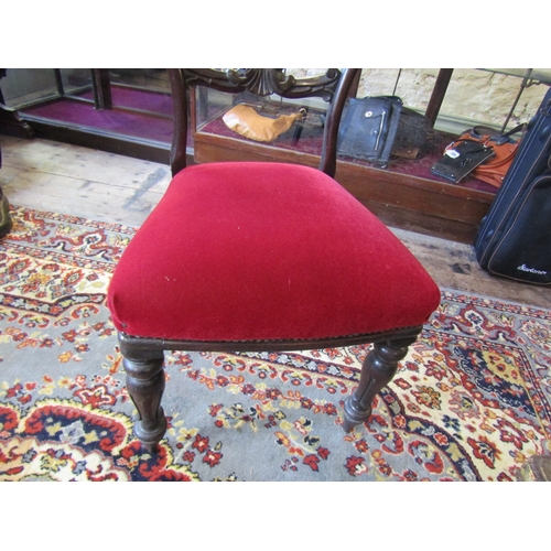 1331 - William IV Side Chair Upholstered Seat Above Turned Supports