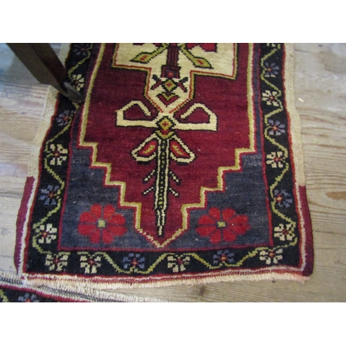 1358 - Persian Pure Wool Rug Approximately 3ft 6 Inches Long x 18 Inches Wide