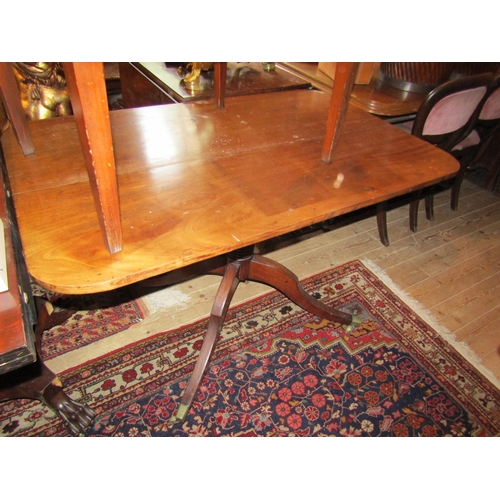 1391 - William IV Supper Table Approximately 4ft 6 Inches Wide x 31 Inches High Above Quatre Foyle Base