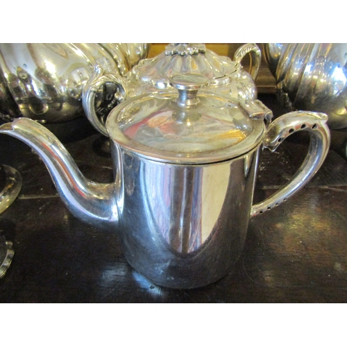 1404 - Quantity of Various Old Silver Plate Including Teapot, Coffee Pot, etc.