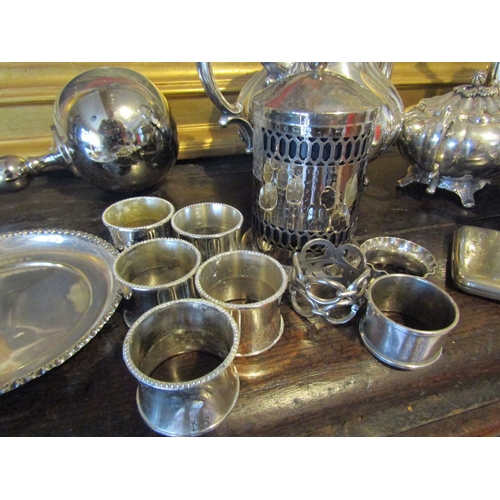 1404 - Quantity of Various Old Silver Plate Including Teapot, Coffee Pot, etc.