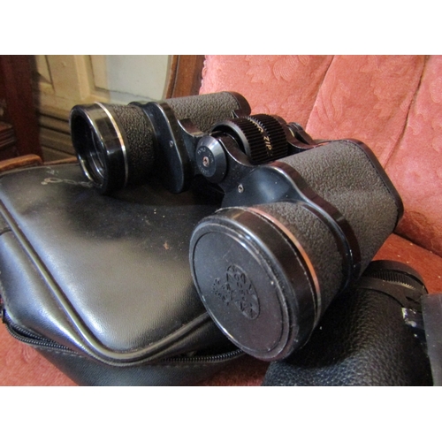 1435 - Two Pairs of Binoculars with Carry Cases