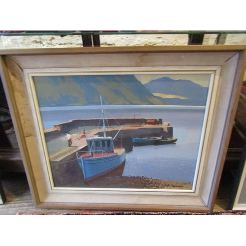 John Skelton Evening, Killary Harbour County Mayo 16 Inches High x 20 Inches Wide Titled Verso Signed Lower Right