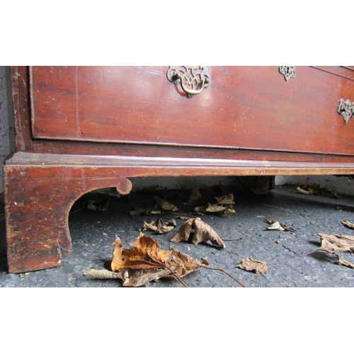 1475 - George III Mahogany Chest of Drawers Secretaire Top Drawer Bracket Supports Approximately 48 Inches ... 