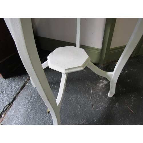 1483 - Edwardian Cream Painted Occasional Table Circular Shaped Form Approximately 30 Inches Diameter