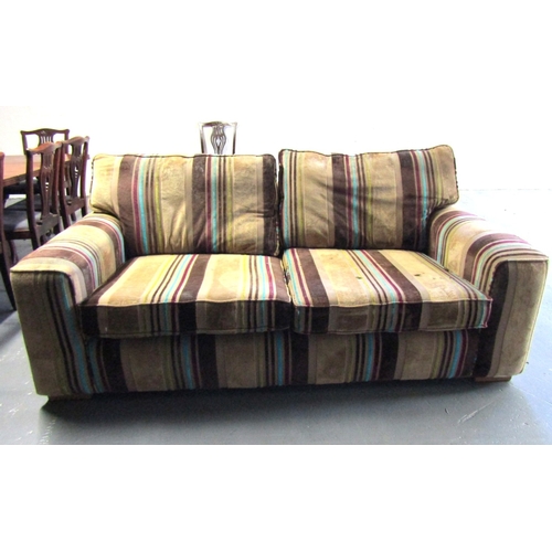 1484 - Designer Upholstered Settee Approximately 7ft Wide