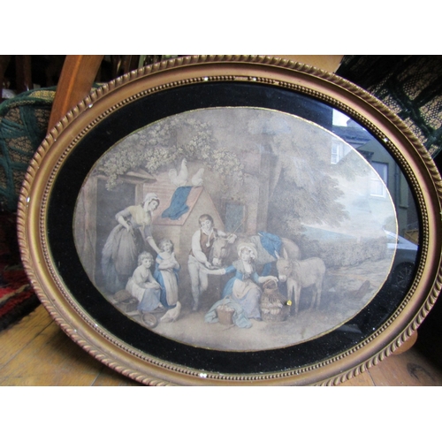 1498 - George Morland Dried Point Engraving Contained within Morland Frame Approximately 20 Inches Wide