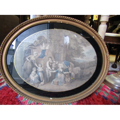 1498 - George Morland Dried Point Engraving Contained within Morland Frame Approximately 20 Inches Wide