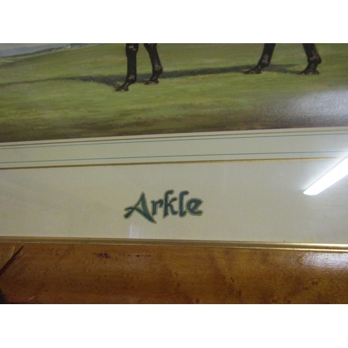 1499 - Arkle Fine Art Print Contained Within Maple Frame, Frame Size Approximately 22 Inches Wide x 18 Inch... 