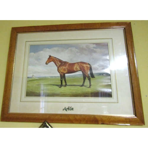 1499 - Arkle Fine Art Print Contained Within Maple Frame, Frame Size Approximately 22 Inches Wide x 18 Inch... 