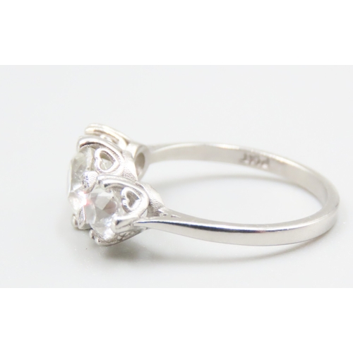 150 - Diamond Set Three Stone Ring Mounted in Platinum Centre Stone Diamond Carat Weight 1.5ct Side Stone ... 