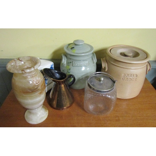 1500 - Collection of Various Items Including Onyx Vase, etc. Quantity as Photographed