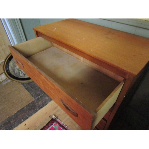 1504 - Vintage Hardwood Chest of Four Drawers Restrained Form Approximately 30 Inches Wide x 36 Inches High