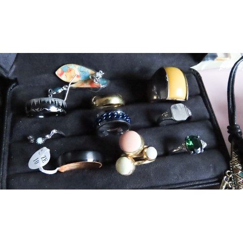 151 - Travel Case with Collection of Various Costume Jewellery, Watches etc. Quantity as Photographed