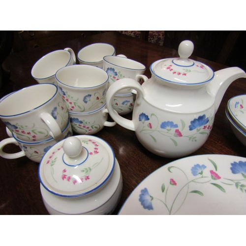 1613 - Royal Doulton Windermere Pattern Part Dinner Service Quantity as Photographed Including Teapot and V... 