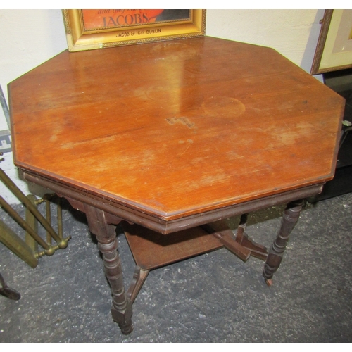 1625 - Antique Octagonal Form Centre Table Approximately 3ft 6 Inches Wide