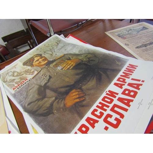 1642 - Large Quantity of Various Vintage Era Communist Posters, etc. and Others Including Original Propagan... 