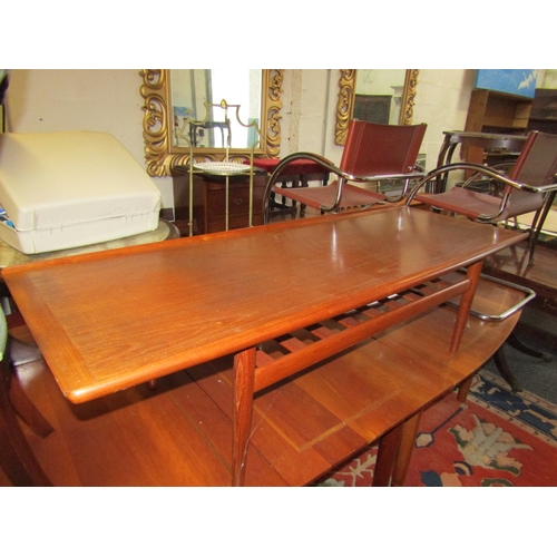 1643 - Vintage Hardwood Coffee Table Approximately 5ft Long x 20 Inches High