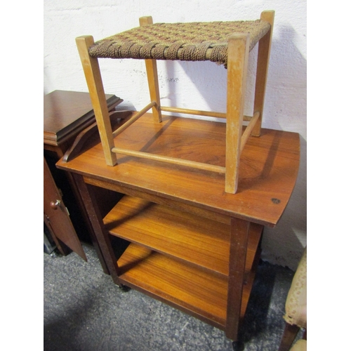 1649 - Vintage Hostess Trolley with Twin Undertier Approximately 30 Inches Wide x 29 Inches High