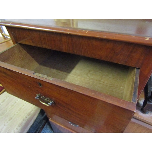 1657 - Antique Mahogany Four Drawer Pier Chest Approximately 18 Inches Wide x 44 Inches High