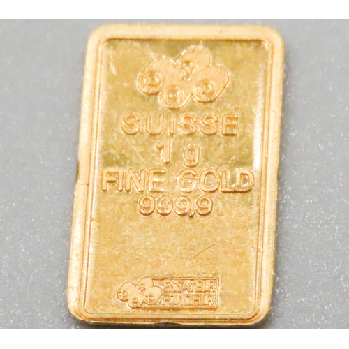 192 - 1 Gram of Fine 999.9 Gold Bar