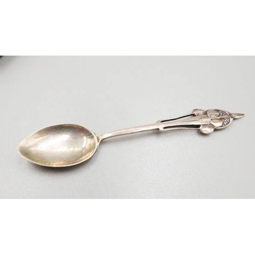 196 - Set of Six Liberty & Co. Silver Tea Spoons Finely Detailed 9cm Long in Original Liberty & Co. Presen... 