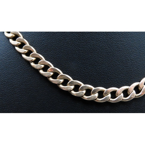 34 - 9 Carat Yellow Gold Curb Link Necklace 46cm Long