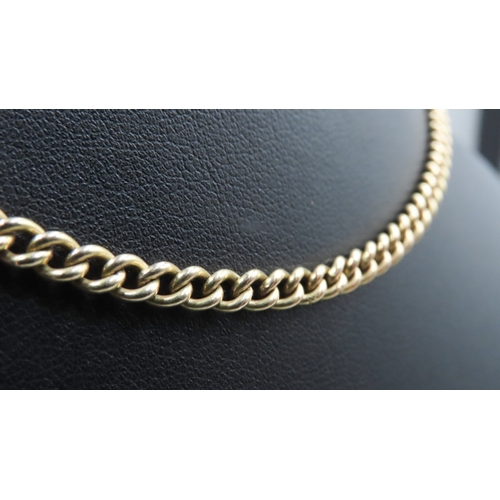 372 - 9 Carat Yellow Gold Pocket Watch Chain with Lobster and Ring Barrell Clasp 35cm Long Possibly French