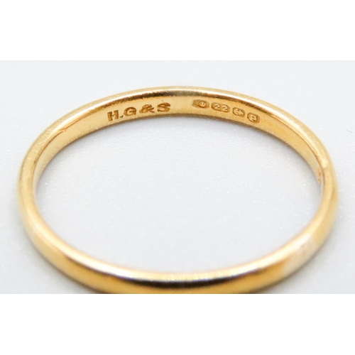 451 - 22 Carat Yellow Gold Band Ring Size P