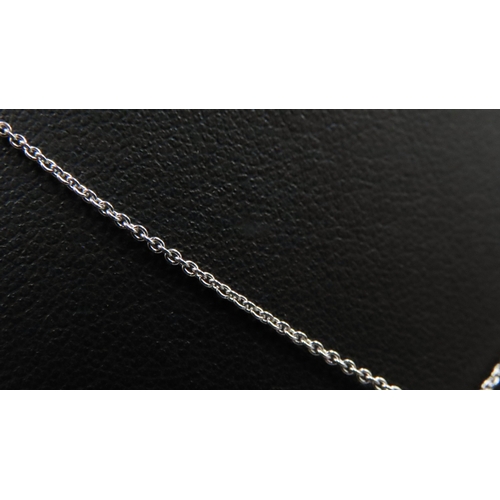 81 - Diamond Solitaire Pendant Mounted in  18 Carat White Gold Set on 18 Carat White Gold Chain 46cm Long... 