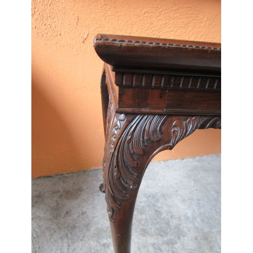 1012 - Antique Mahogany Tea Table Finely Carved �Cabriole Supports Approximately 26 Inches Wide x 29 Inches... 