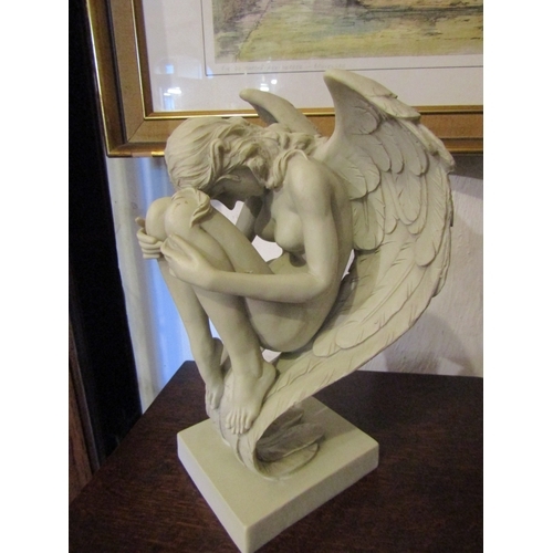 1024 - Sculpture of Seated Angle Approximately 10 Inches High