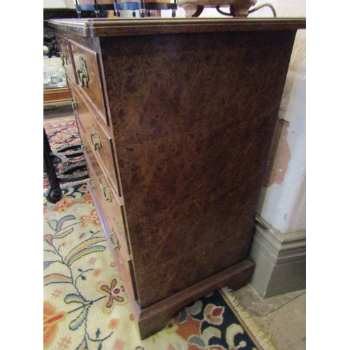 1030 - Burr Walnut Bachelors Chest Two Short Three Long Drawers Finely Detailed Throughout Resting on Origi... 