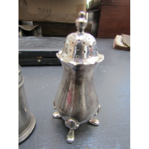 1137 - Two Silver Salt Cellars Including Cartridge Example Tallest Approximately 8cm High