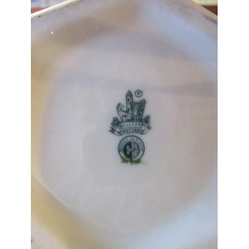 1158 - Belleek Green Mark Table Jug with Shaped Form Handle Approximately 8 Inches High