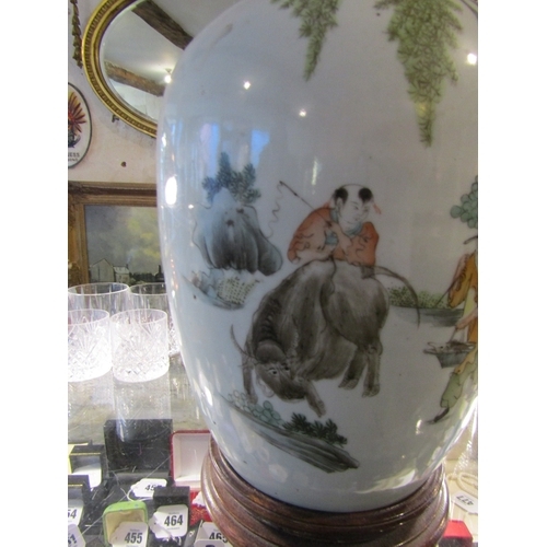 1160 - Antique Chinese Vase Decorated with Various Court Characters Signed Approximately 14 Inches High