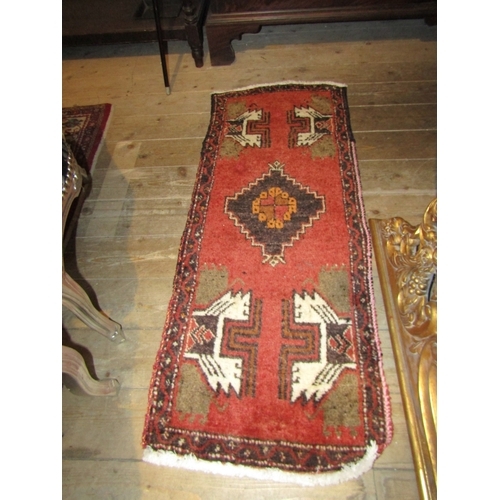 1169 - Persian Pure Wool Rug Approximately 3ft Long