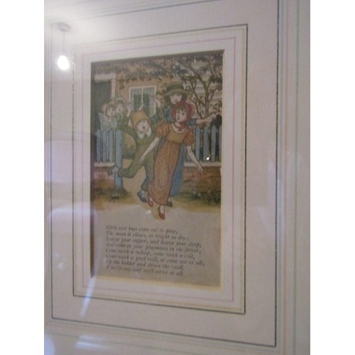 1174 - Two Gilt Framed Coloured Prints Nursery Rhyme Scenes Each Approximately 10 Inches High x 8 Inches Wi... 