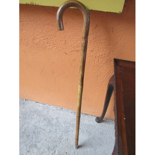 1211 - Horse Measuring Walking Stick with Retractable Rule Contained Within Handle Contained Within Shaft F... 