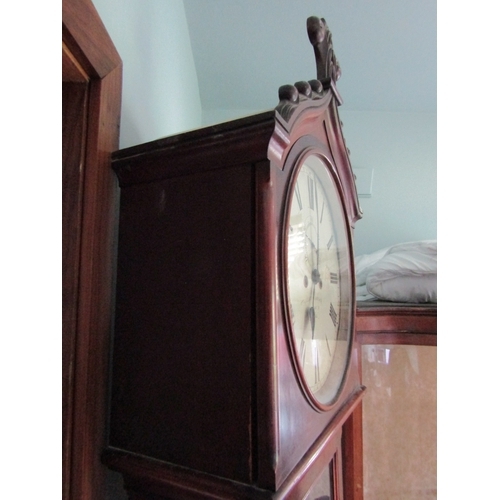 1243 - William IV Mahogany Cased Dublin Made Long Case Clock Original Condition with Weights Pendulum Roman... 