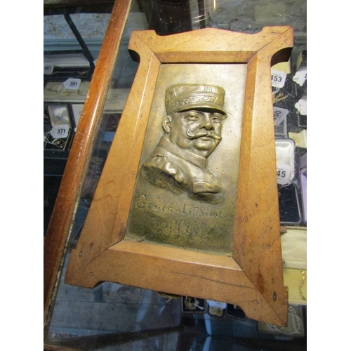 1342 - Antique Bronze Panel Portrait General Goffre (1852 - 1931) Framed Approximately 9 Inches High
Joseph... 