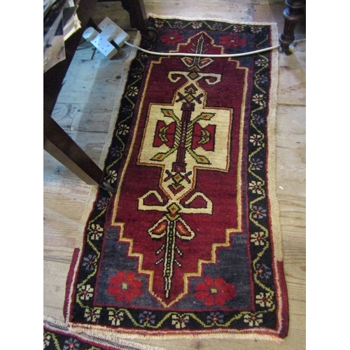 1358 - Persian Pure Wool Rug Approximately 3ft 6 Inches Long x 18 Inches Wide