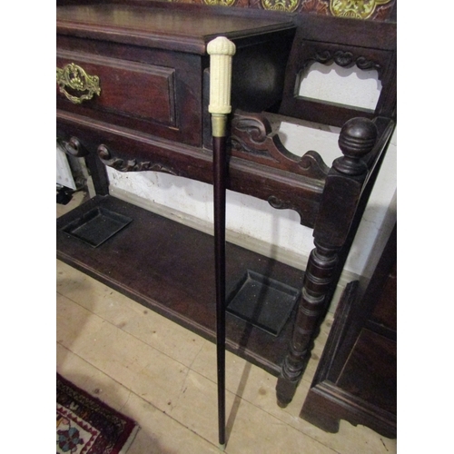 1367 - Carved Handled Walking Stick Full Size