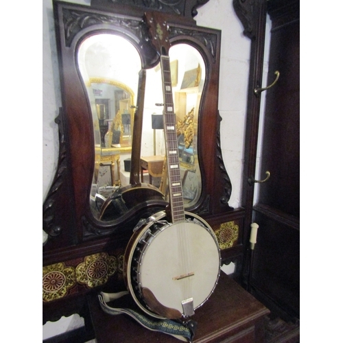 1371 - Full Size Banjo by Carry Strap Working Order