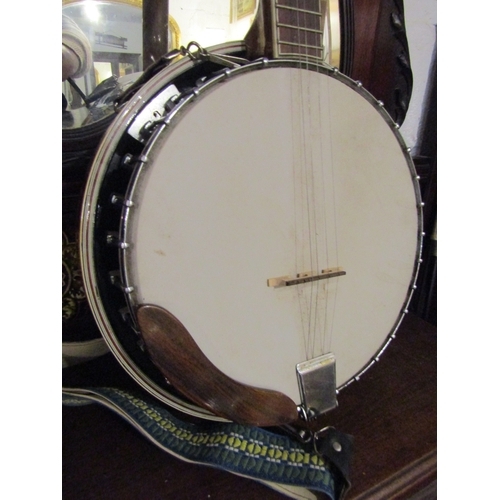 1371 - Full Size Banjo by Carry Strap Working Order