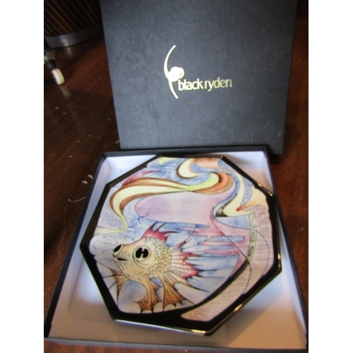 1386 - Black Ryden Charger with Original Presentation Box Approximately 9 Inches Wide