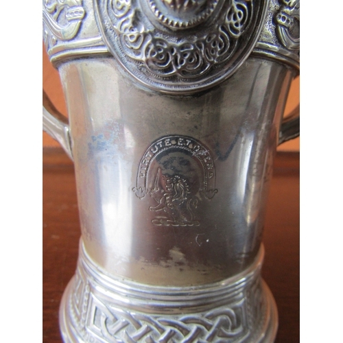 1394 - Pair of Irish Silver Celtic Revival Vessels Hallmarked Dublin 1909 Weir and Sons Dublin Dated 1910 T... 