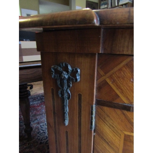 1417 - George III Walnut Corner Chest Ormolu Mounts Approximately 22 Inches Wide x 37 Inches High