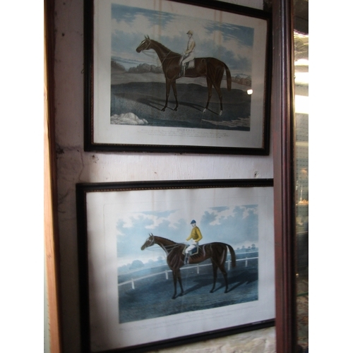 1458 - Two Antique Sporting Engravings Depicting Sainfoin Winner of Derby Stakes Epson 1890 and Another Eac... 